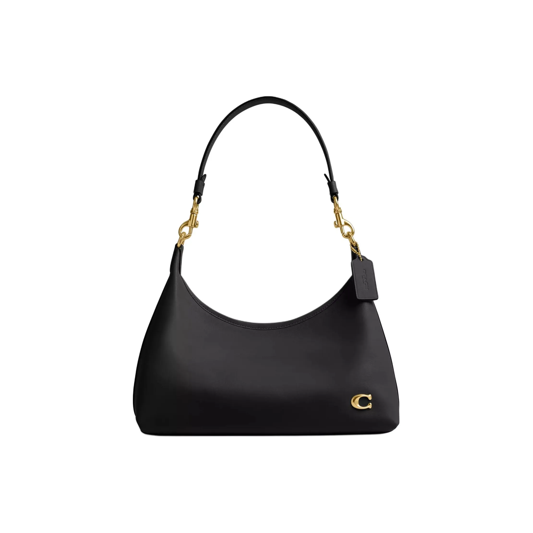 COACH Juliet Glove Tanned Leather Handbag, Shoulder Bag Large Size Women's Brass & Black
