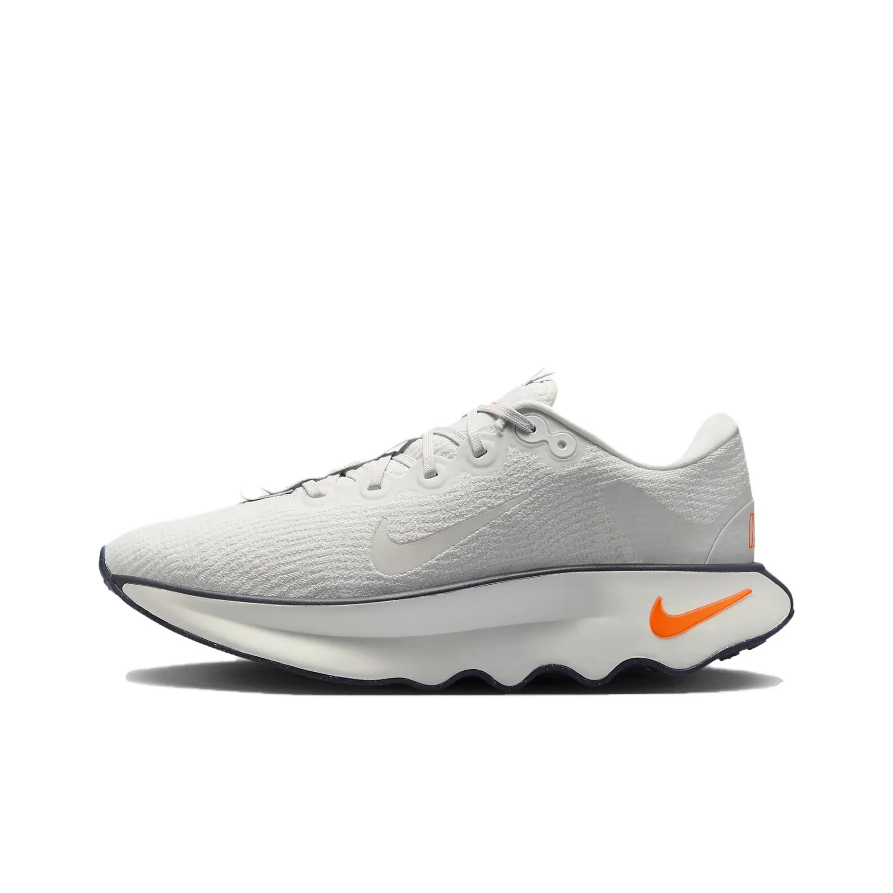 Nike Motiva Cushioning, Wear Resistant Low Top Running Shoes Men's White Orange