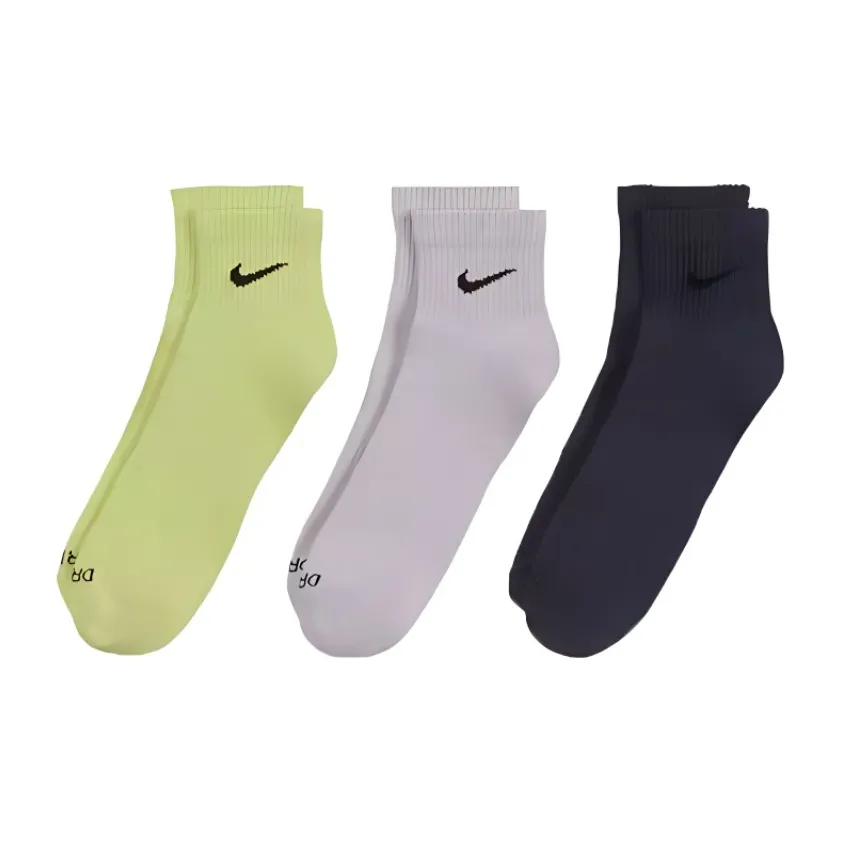 Nike Ankle Socks Unisex Yellow/Gray/Navy Blue