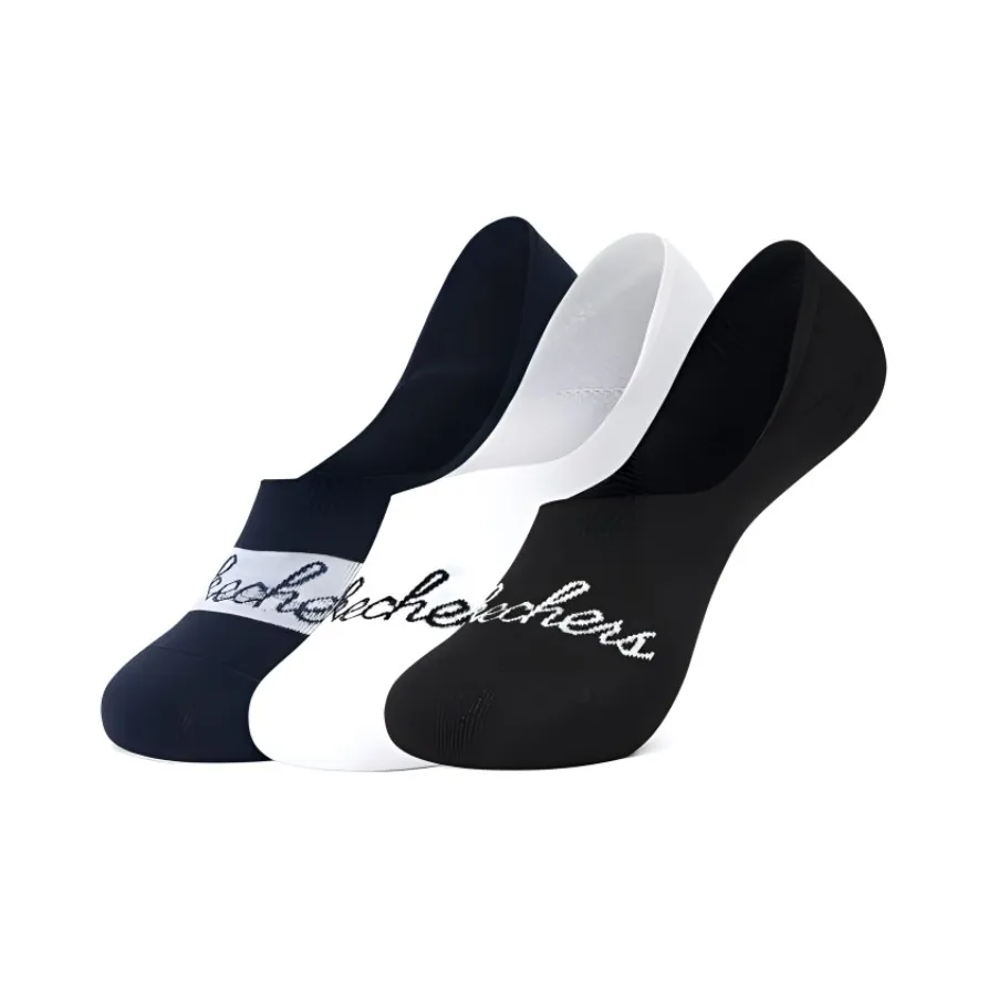 Skechers Colorful No Show Socks Unisex 3 Pack