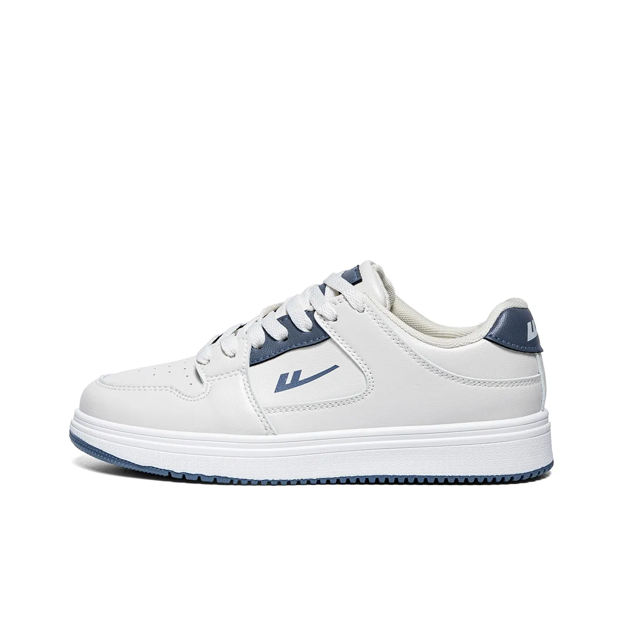 Warrior Slip-Resistant Abrasion-Resistant Lightweight Breathable Скейтбординг Кроссовки Low-Top Unisex Белый Пыльно-Синий