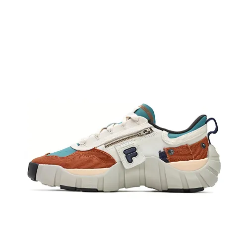 FILA FUSION BONE DX Spine Shoes Повседневная обувь Низкий Топ Сланцево-синий/Масляно-желтый Мужская