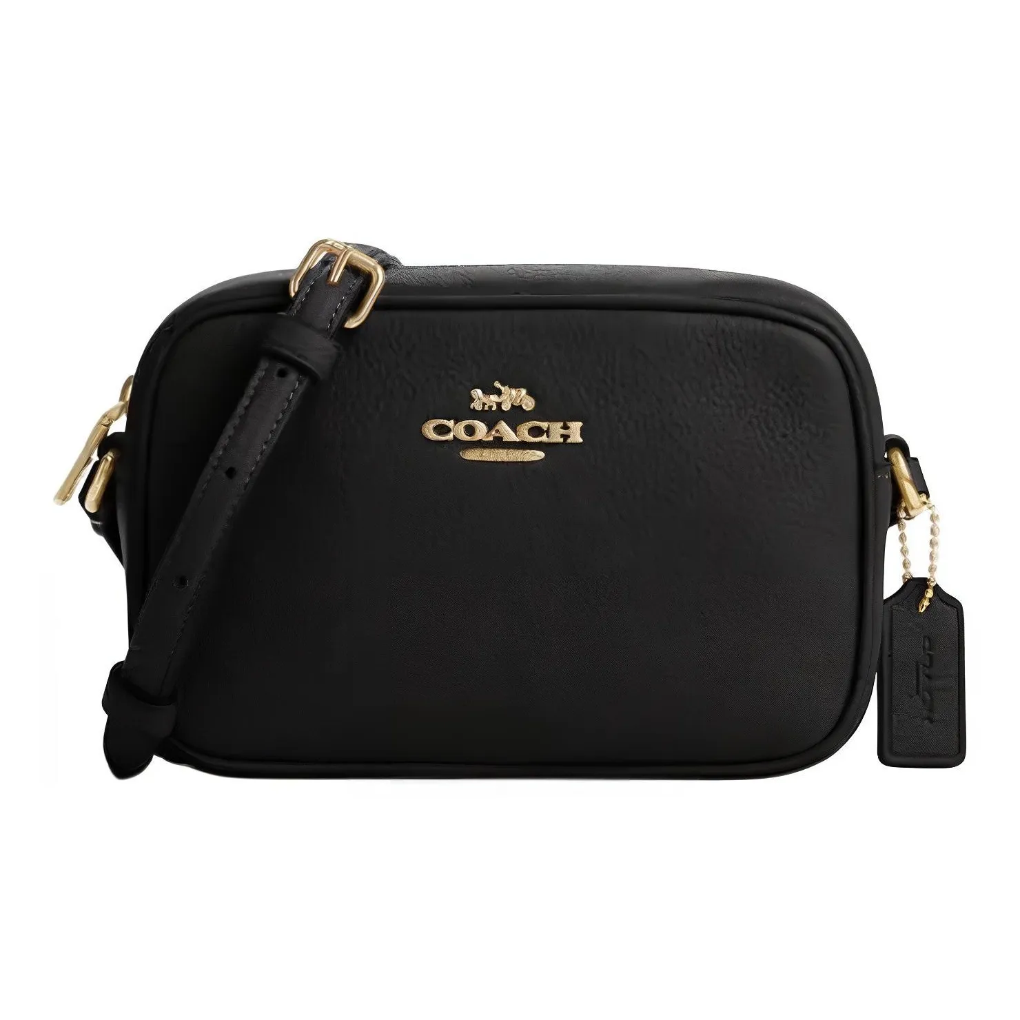 COACH Jamie Leather Camera Bag, Shoulder Bag, Crossbody Bag Mini Women's Black