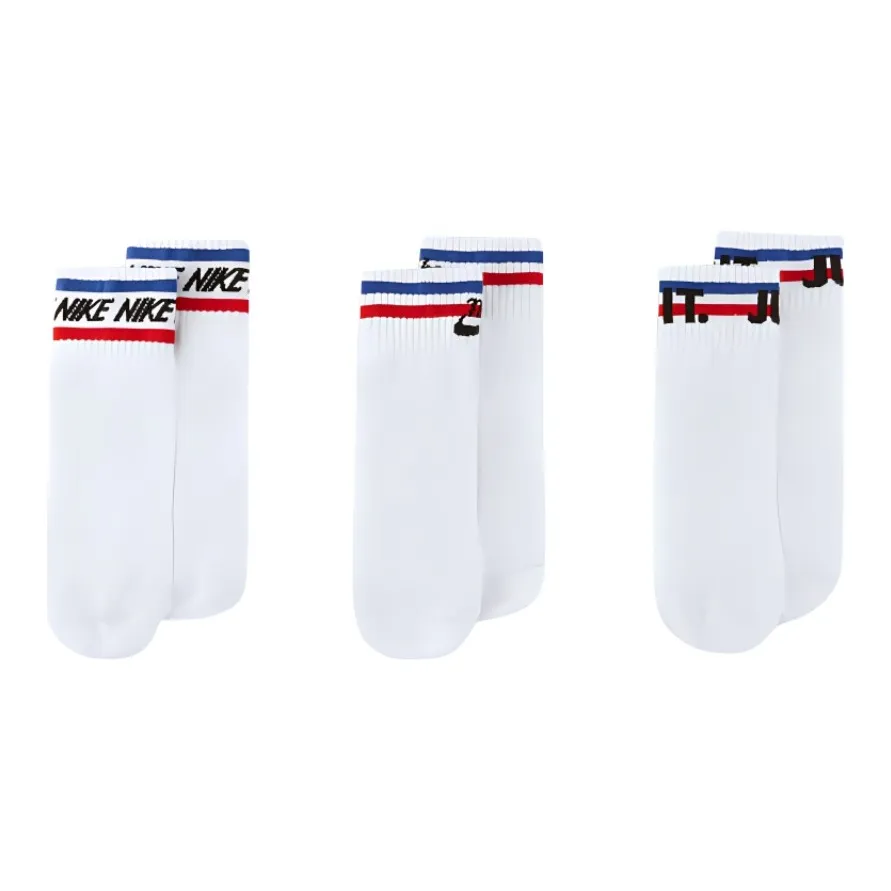 Nike Ankle Socks Unisex 3 Pack White