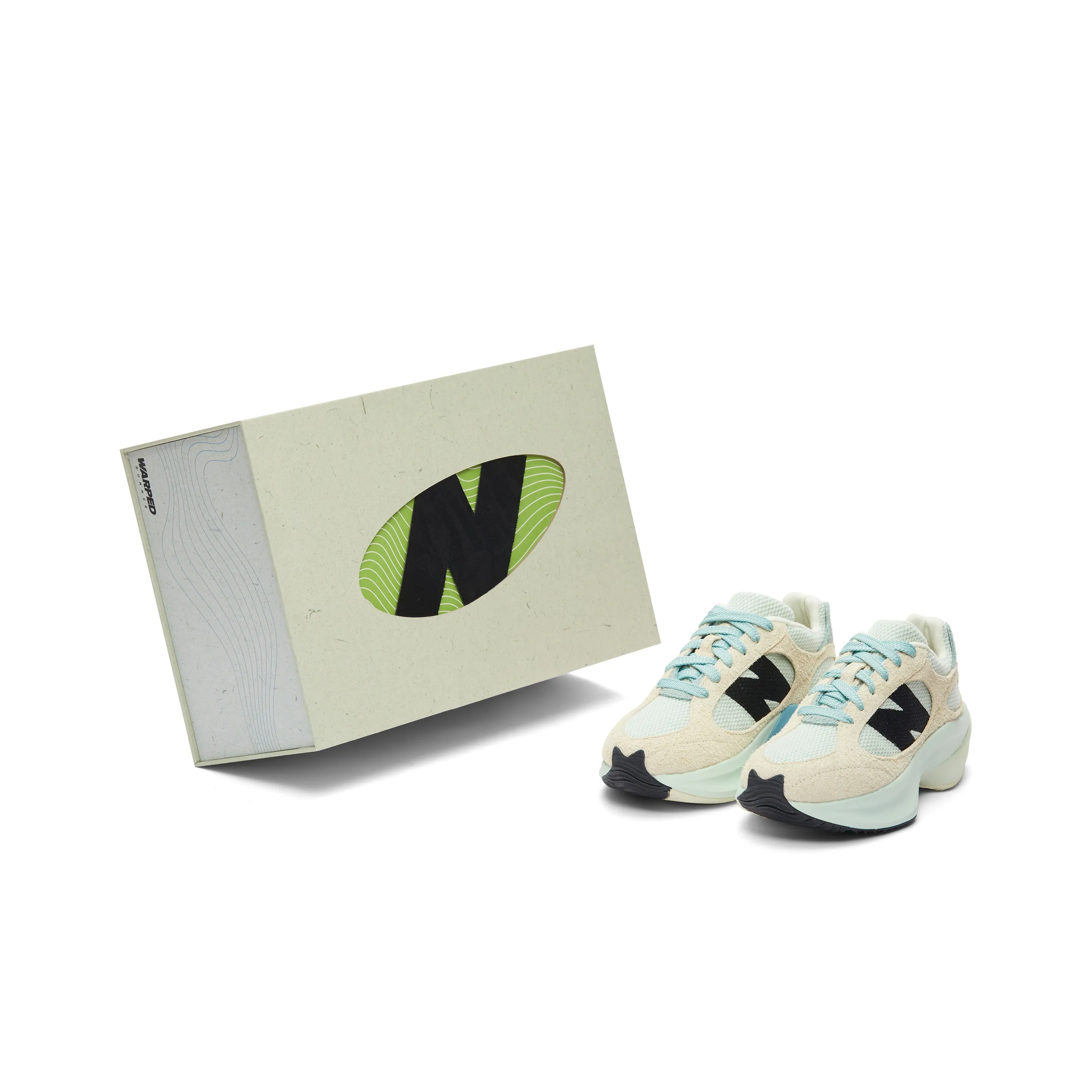 New Balance совместный бренд Wrpd Runner Low Топ Тренировочные Беговые кроссовки Унисекс Бежево-синий Radiance Одежда Sets