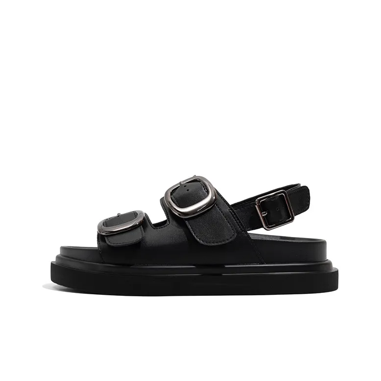 Old Meow Beach flame-print sandals Women's Black
