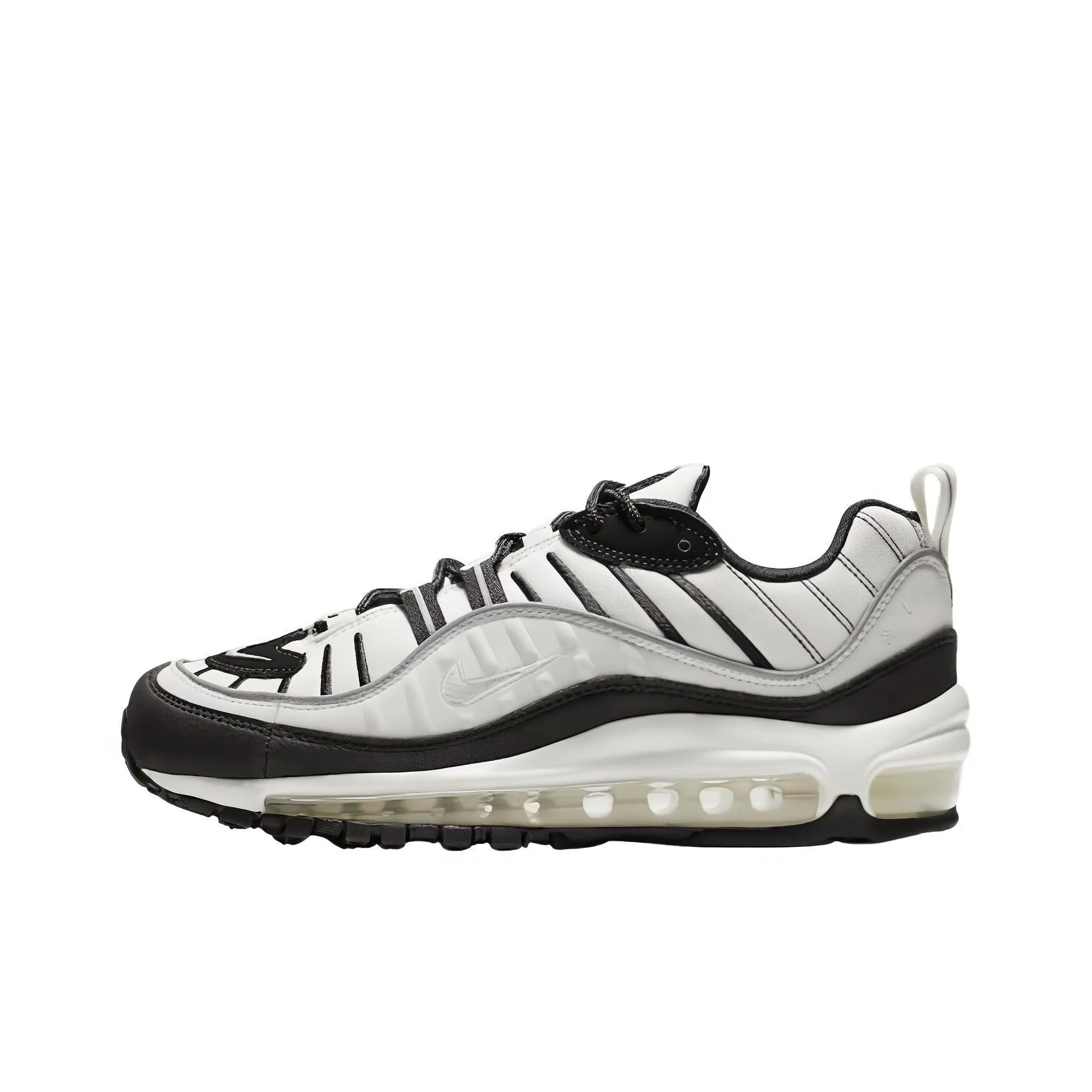 Nike Air Max 98 Low Топ Casual Унисекс Черный Белый