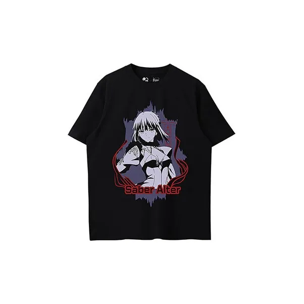 Ingyunshi Таффета Черный Король Формальная Короткая Рубашка с Рукавами для Мерча по IP Аниме Одежда