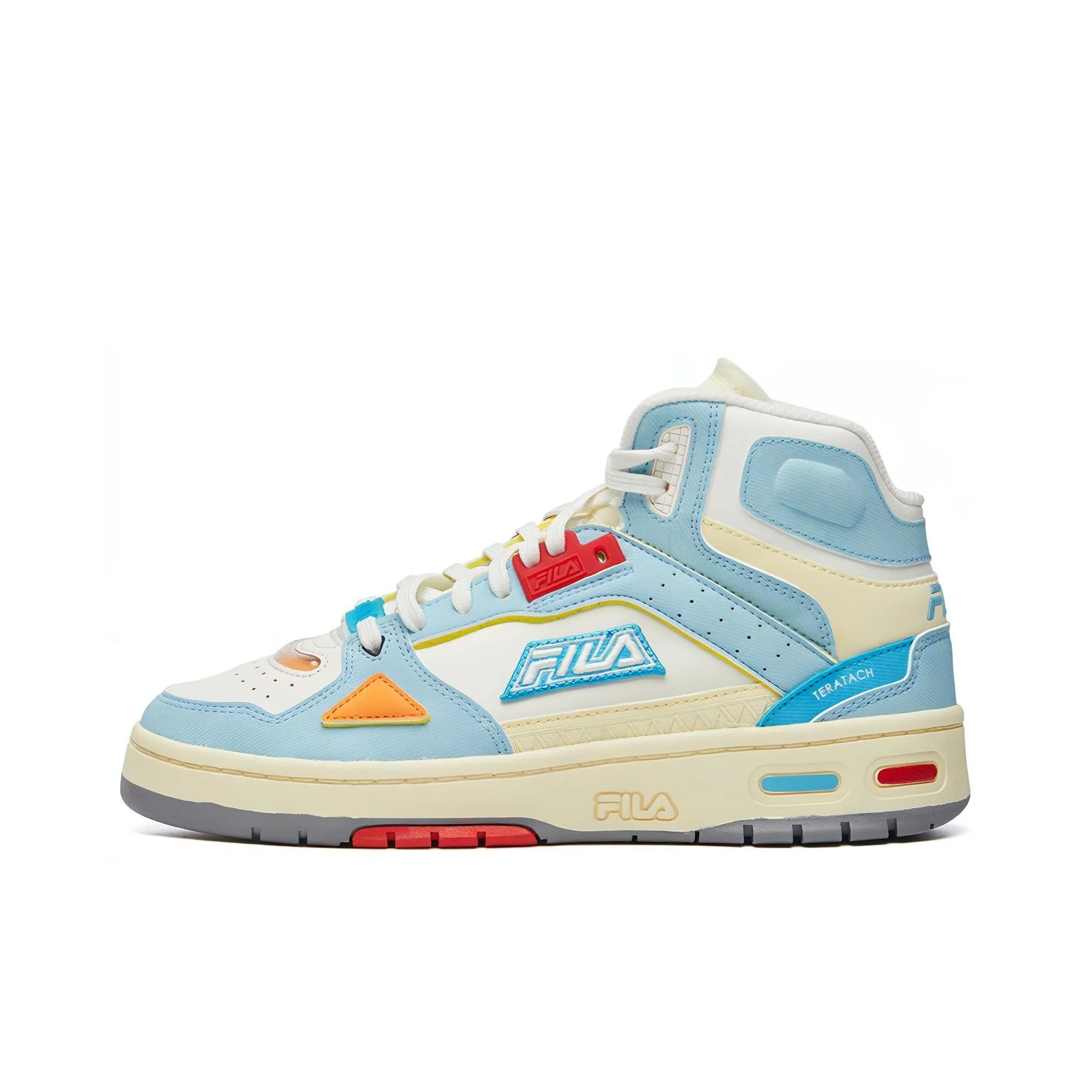 FILA FUSION Teratach Basketball Shoes Mid Top Vintage Basketball Shoes Women's Equal Temperature Blue