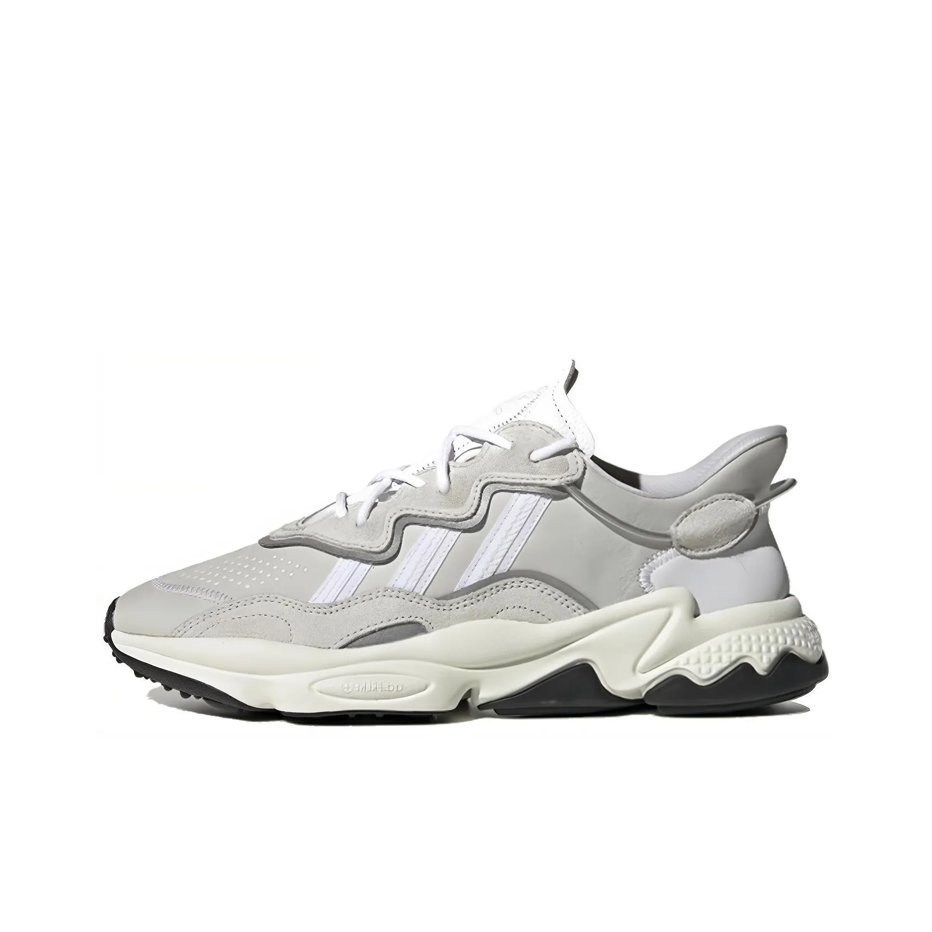 Adidas Originals Ozweego Шок Абсорберы Устойчивые к Износу Низкий Топ Кэжуал Унисекс Белый Серый Коричневый