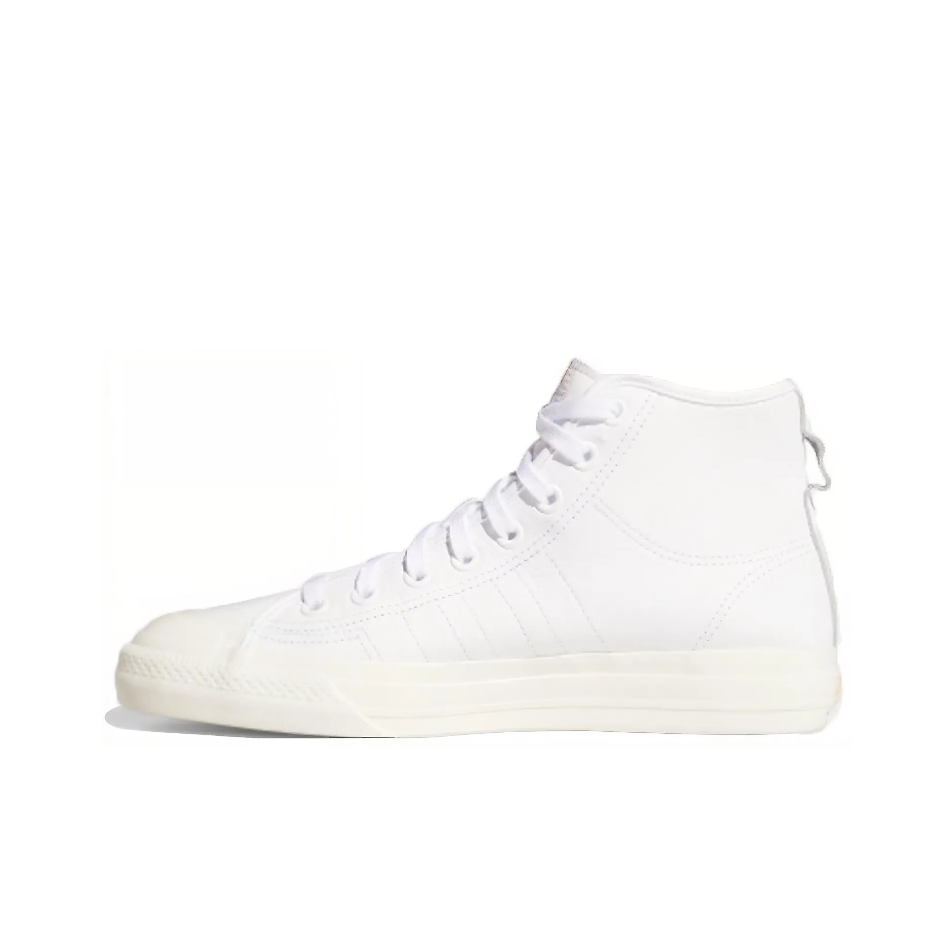 Adidas Originals NIZZA Hi Rf Дышащие Высокие Кроссовки для Скейтбординга Унисекс Чисто Белые