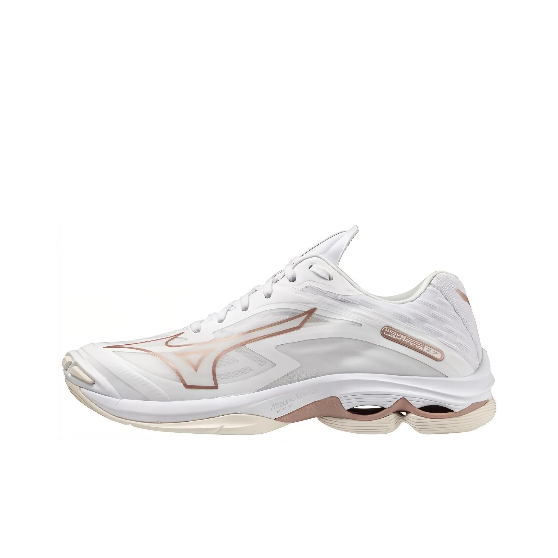 Mizuno Wave Lightning Z7 Cushioning Anti Slip Wear Resistant Breathability Low Top Training Shoes Unisex White Lotus