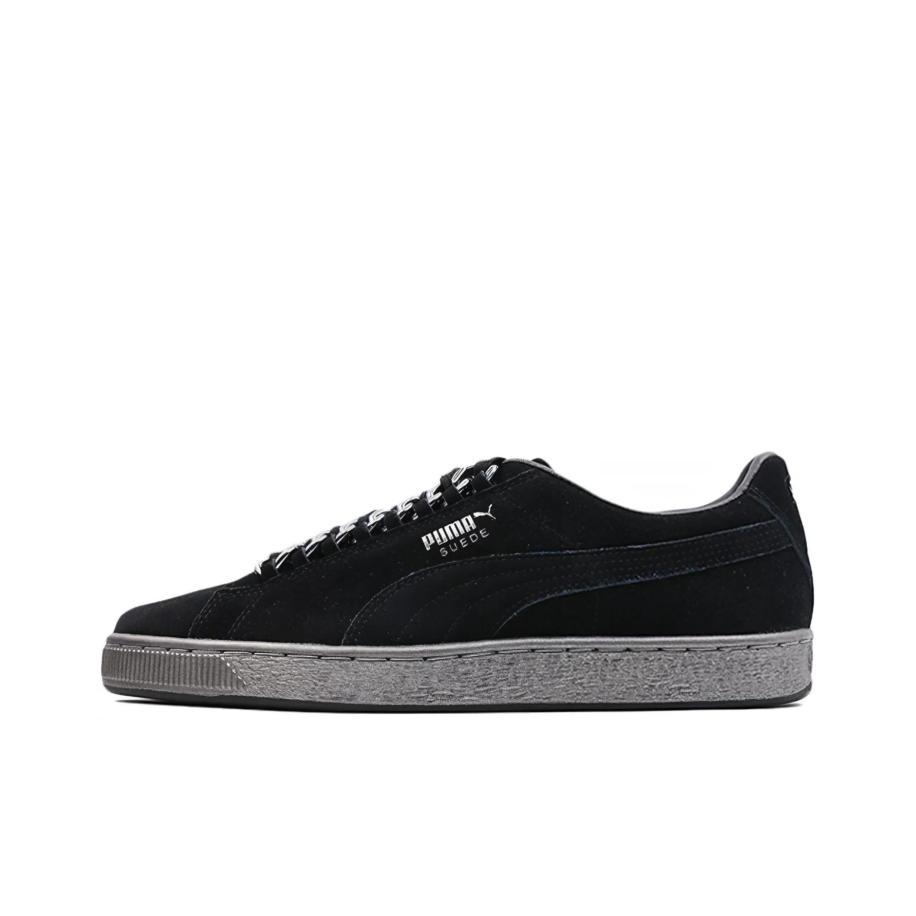 PUMA Suede Series Классический Цепочка Низкие Кроссовки для скейтбординга Унисекс Черные