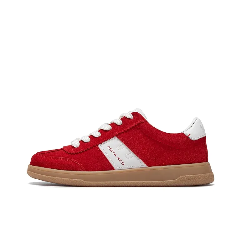 OSITA RED Юбка Устойчивая к истиранию Низкий Топ Скейтборд Кроссовки Женские Красный