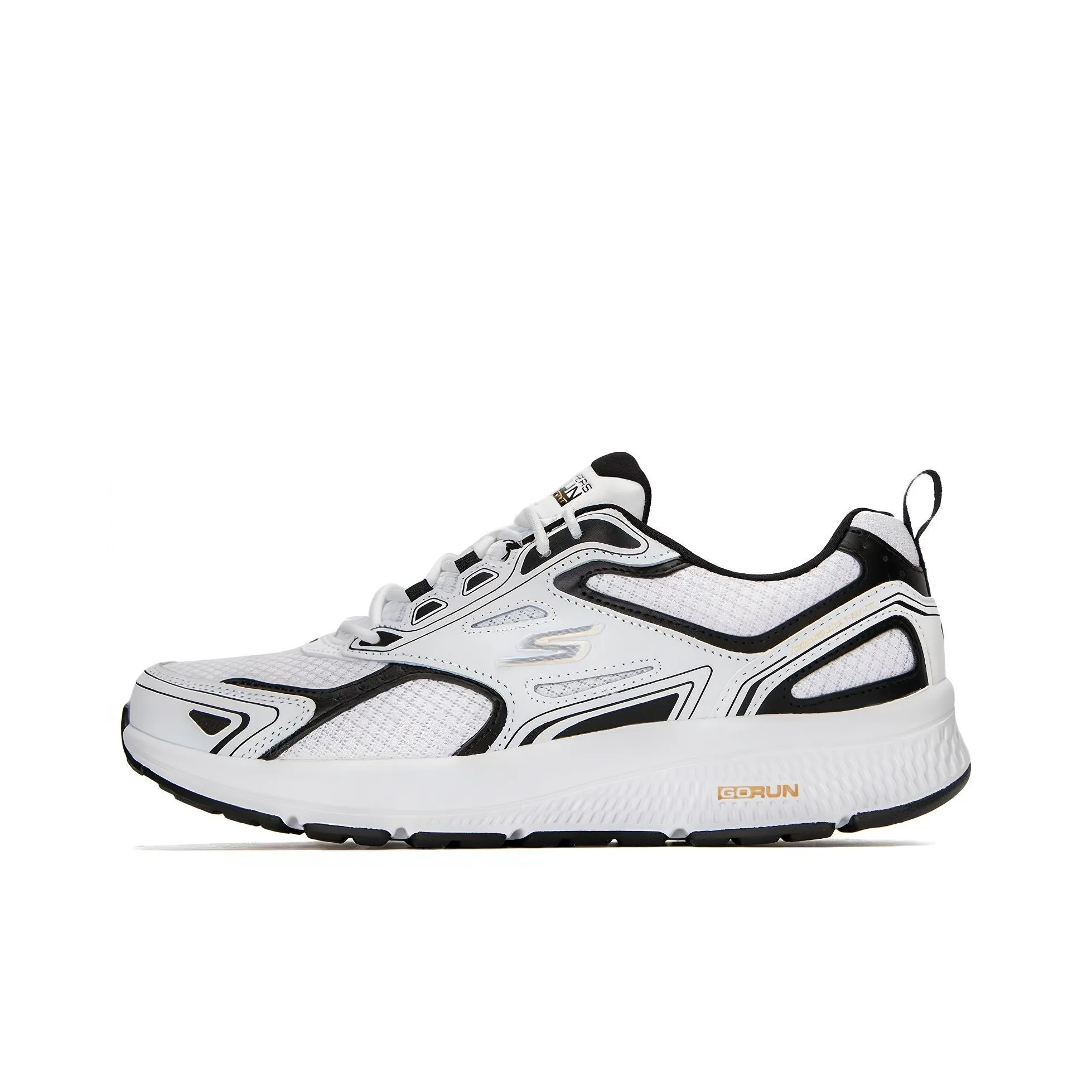 Skechers GO RUN Running Shoes Men Low Top White/Black