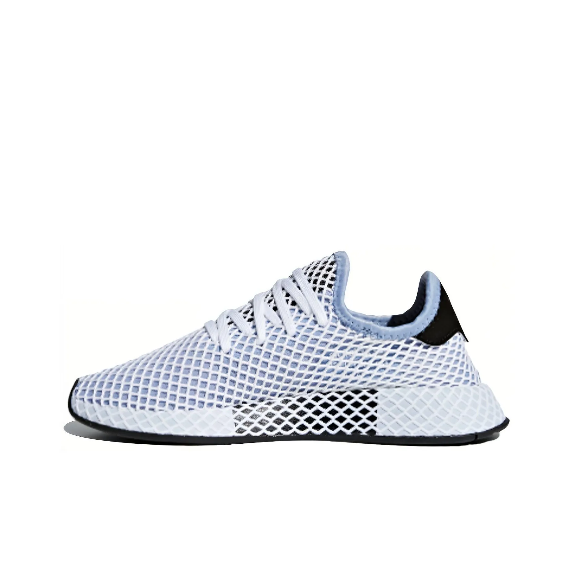 Adidas Originals Deerupt Дышащий Низкий Топ Повседневные Беговые Кроссовки Женские Синий Белый Черный