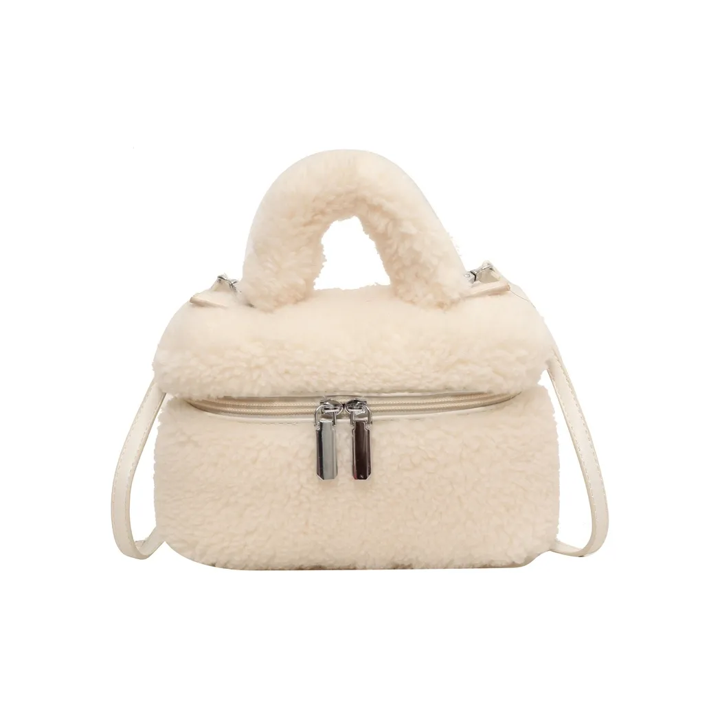 BALANG Плюшевая сумка через плечо сумка унисекс цвет экрю светло-розовый светлый хаки коричневый фуксия