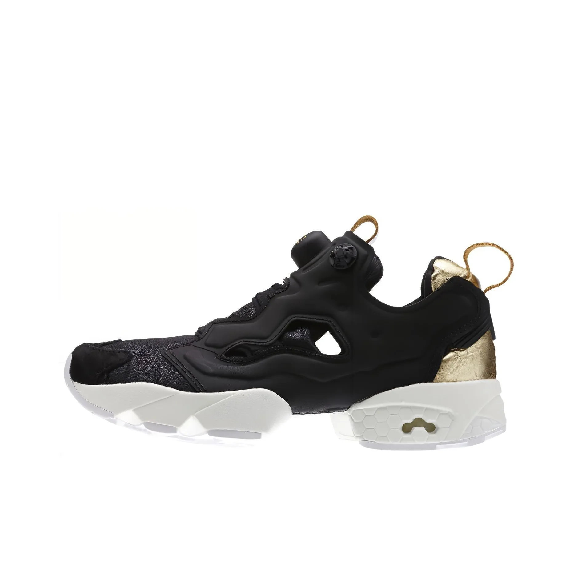 Reebok Instapump Fury Sports Casual Shoes 'Black Gold White' Women's
