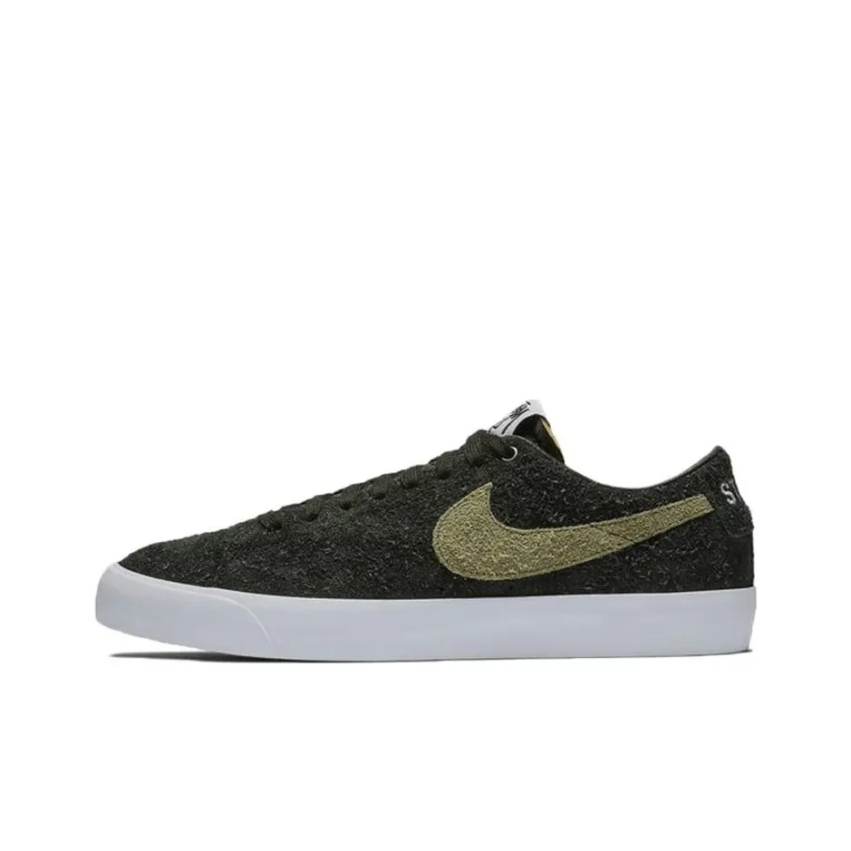 Stussy x Nike Blazer SB ZOOM Anti-slip Lightweight Low-top Скейтборд Кроссовки Unisex Зеленый