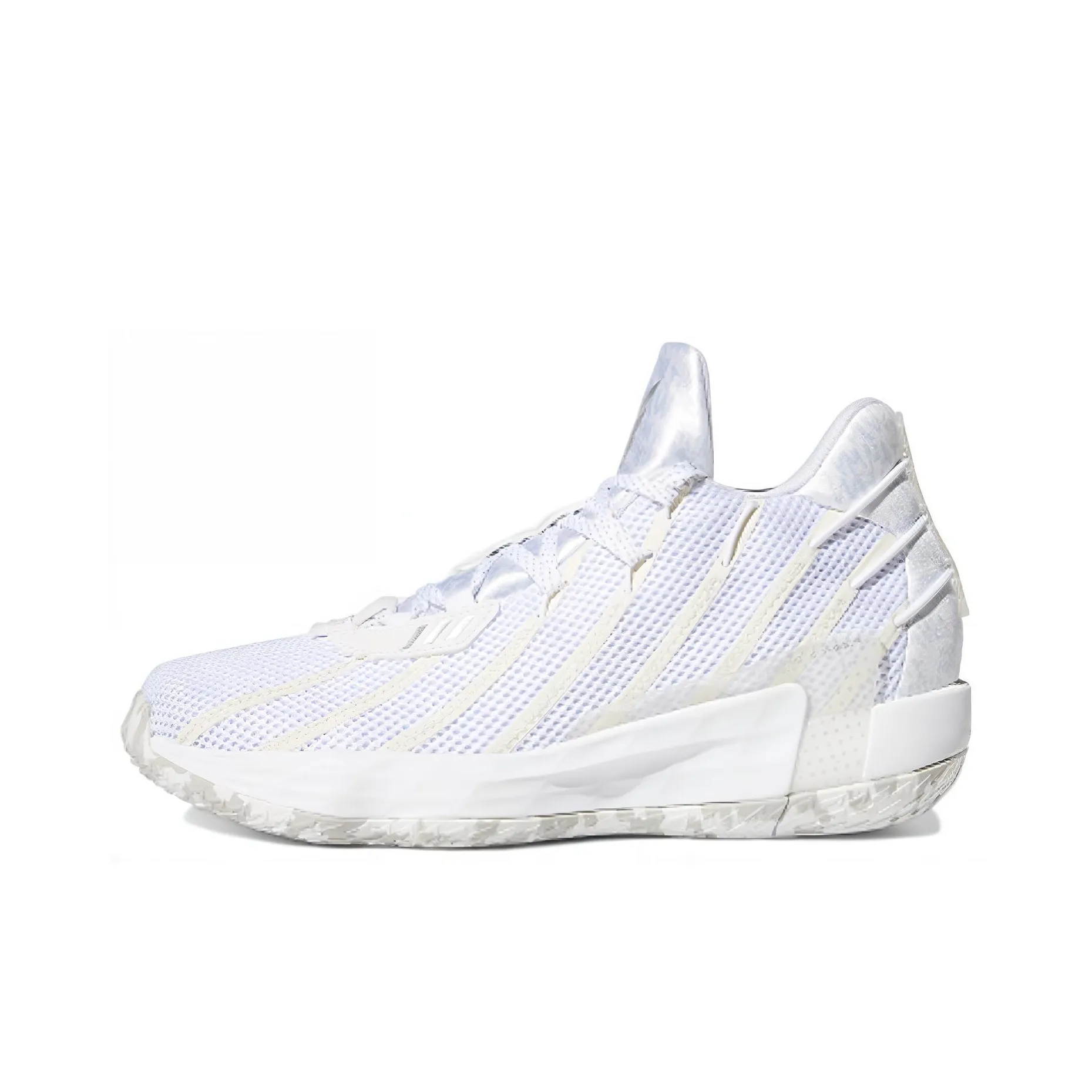 Adidas Dame 7 Амортизаторы Shock Absorbers Противоскользящие Устойчивые к истиранию Дышащие Низкие Баскетбольные кроссовки Унисекс Белый
