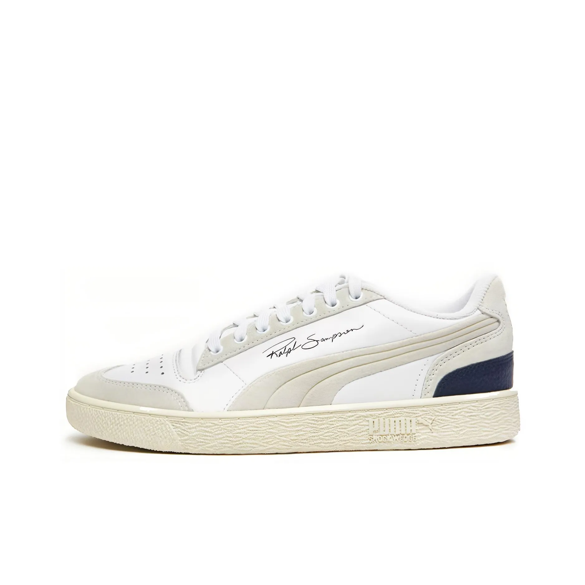 PUMA Ralph Sampson Lo Prm Износостойкий и Легкий Низкий Топ Кроссовки для скейтбординга Унисекс Серый Белый Черный