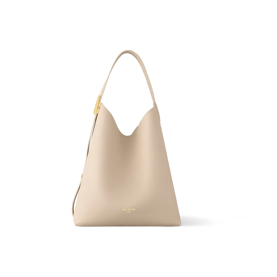 LOUIS VUITTON Leather Tote Handbag, Shoulder Bag Medium Size Women's Gray