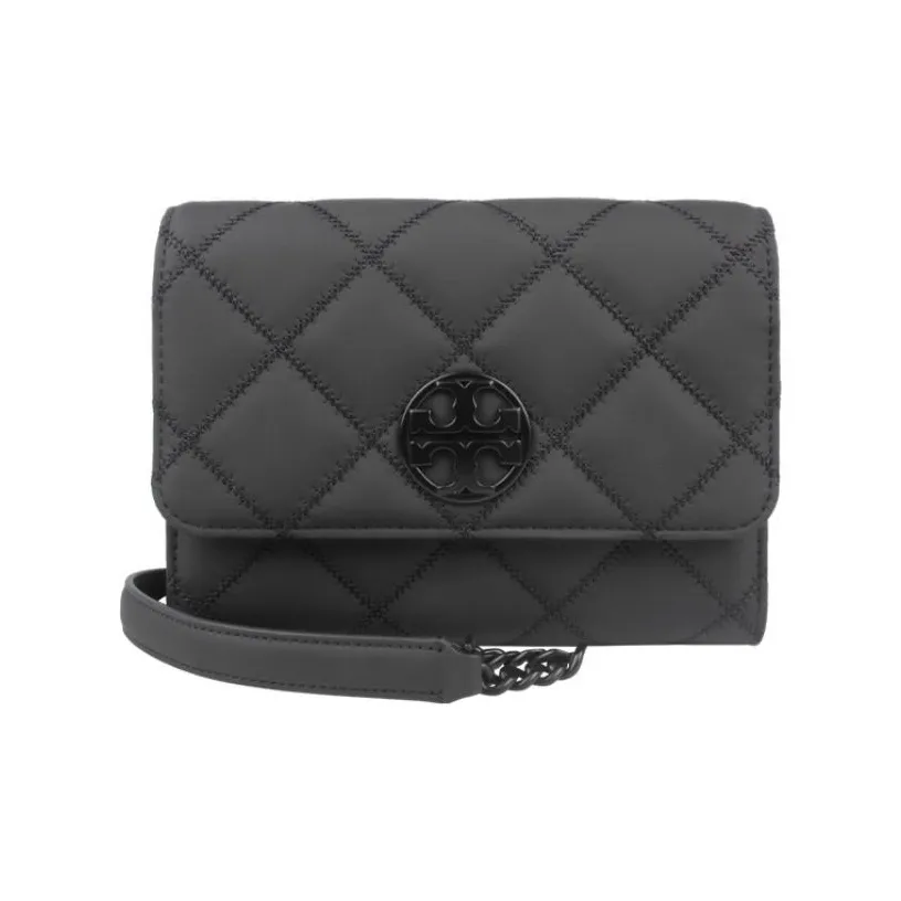 TORY BURCH Cow Leather Shoulder Bag, Crossbody Bag Women's Black