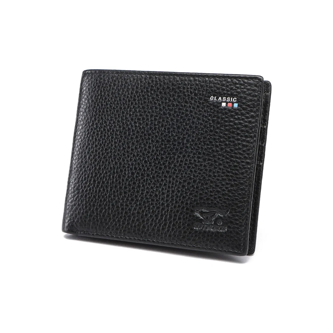 SEPTWOLVES Кошелек из коровьей кожи Мужской Черный