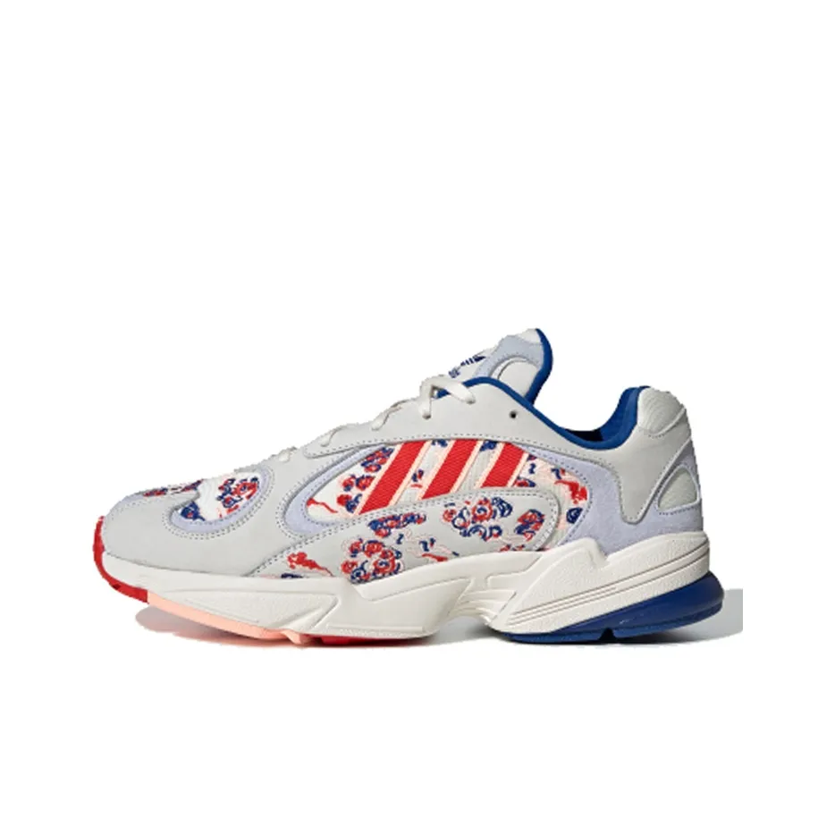 Adidas Originals YUNG 1 Карп кои Non Slip Легкий Низкий Топ Толстая подошва Кроссовки Унисекс Серый Синий