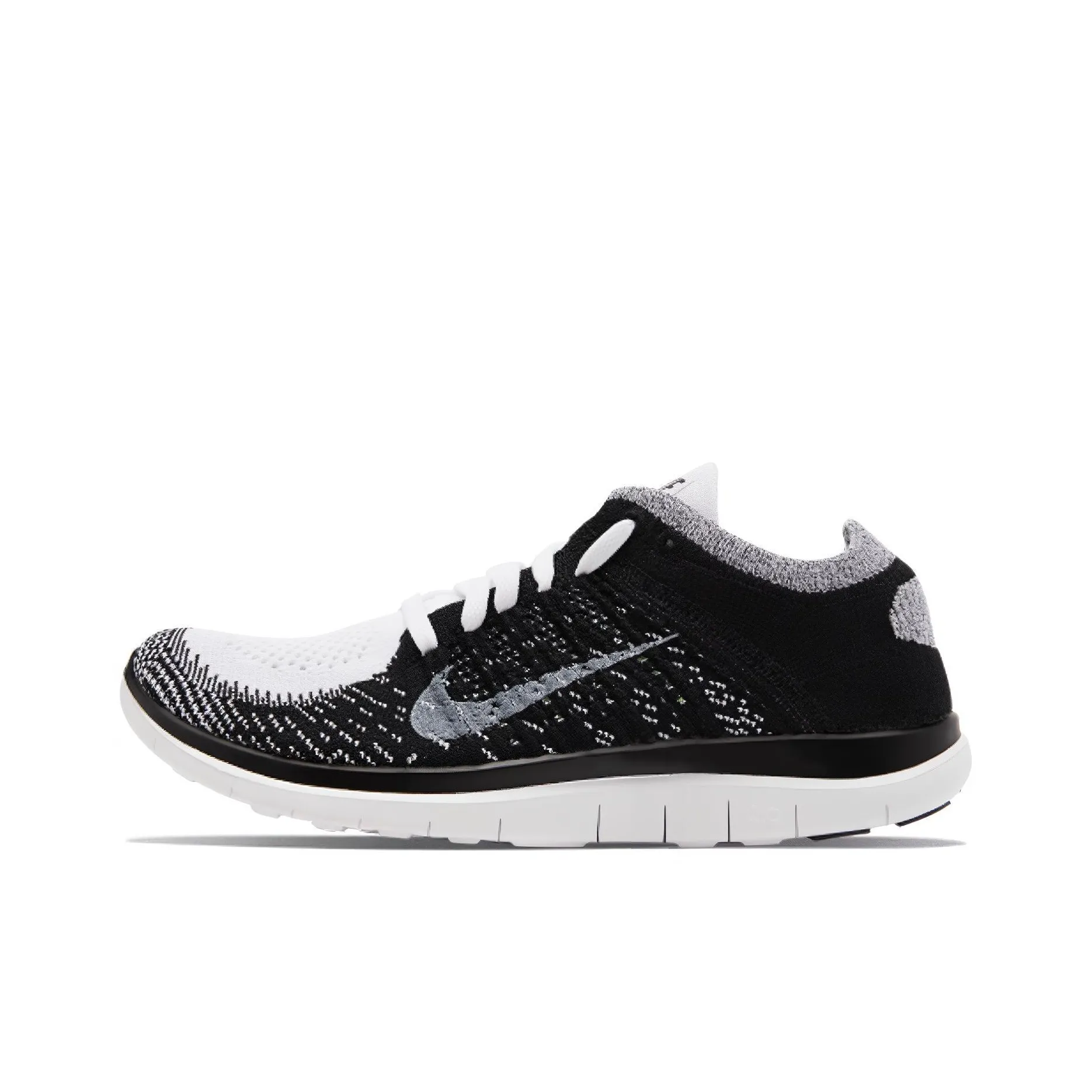 nike Free RN 4,0 Амортизаторы Slip-resistant Низкий топ Повседневные беговые кроссовки Женские Белый Черный