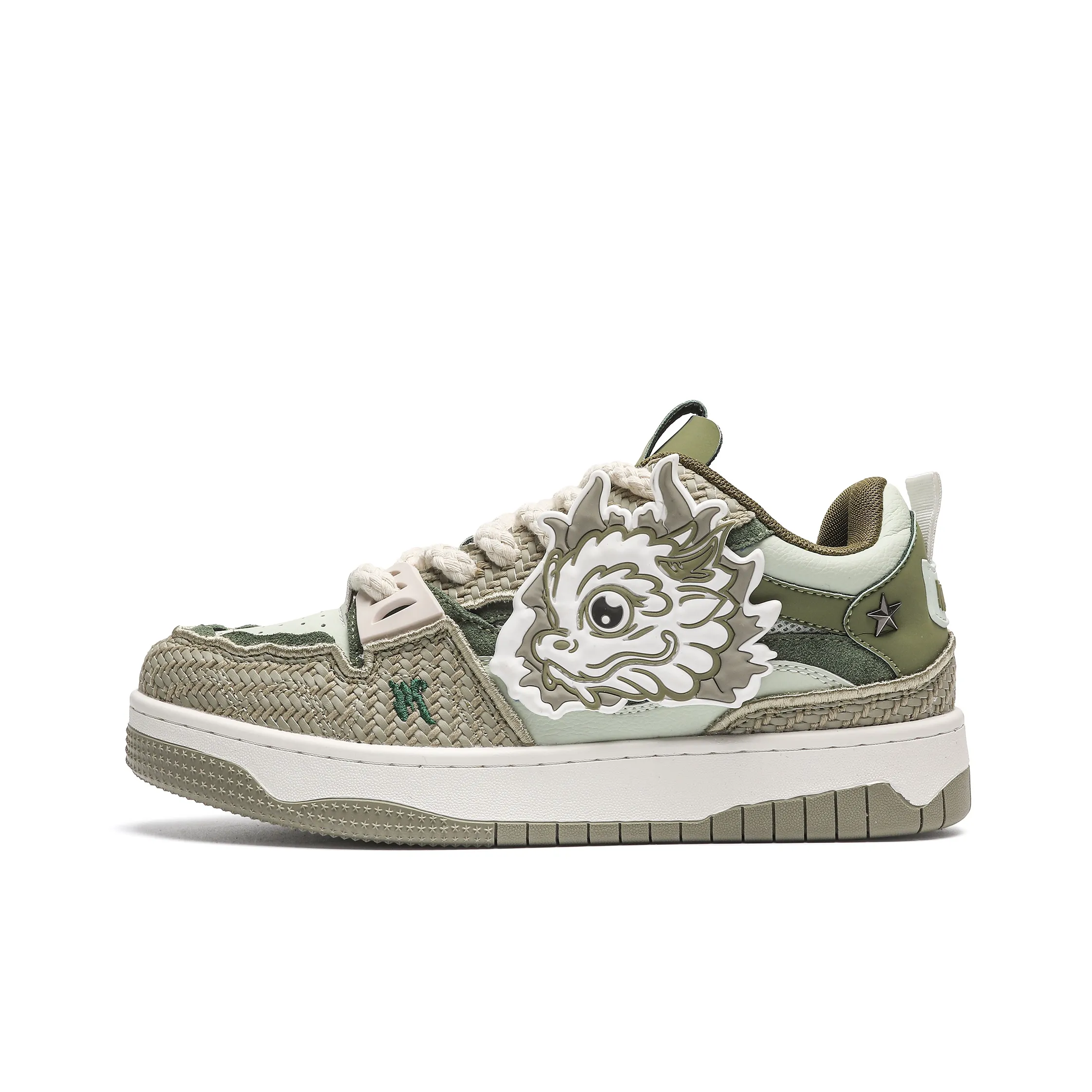 MR.PESIN Trendy Versatile Дышащие Низкие Кроссовки для скейтбординга Унисекс Лунцзин Западного озера Зеленые