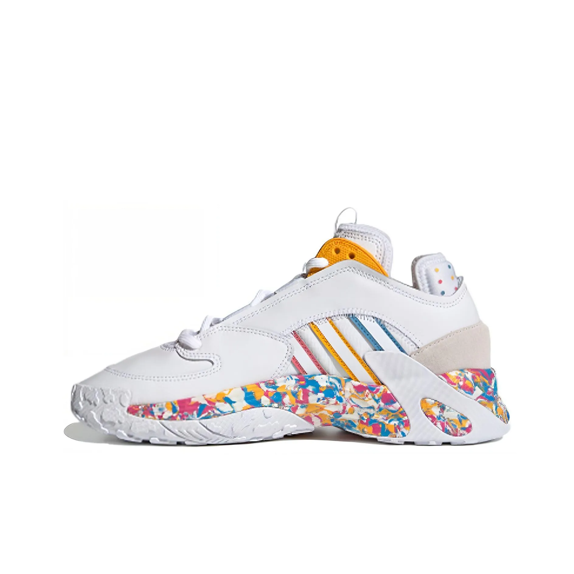 Adidas Originals Streetball Slip Резистентный к истиранию Низкий топ Баскетбольные кроссовки Женские Белые