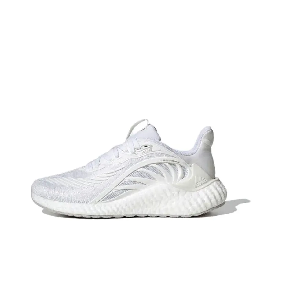 Adidas Alphaboost Cushioning And Breathable Low Top Running Shoes Unisex White