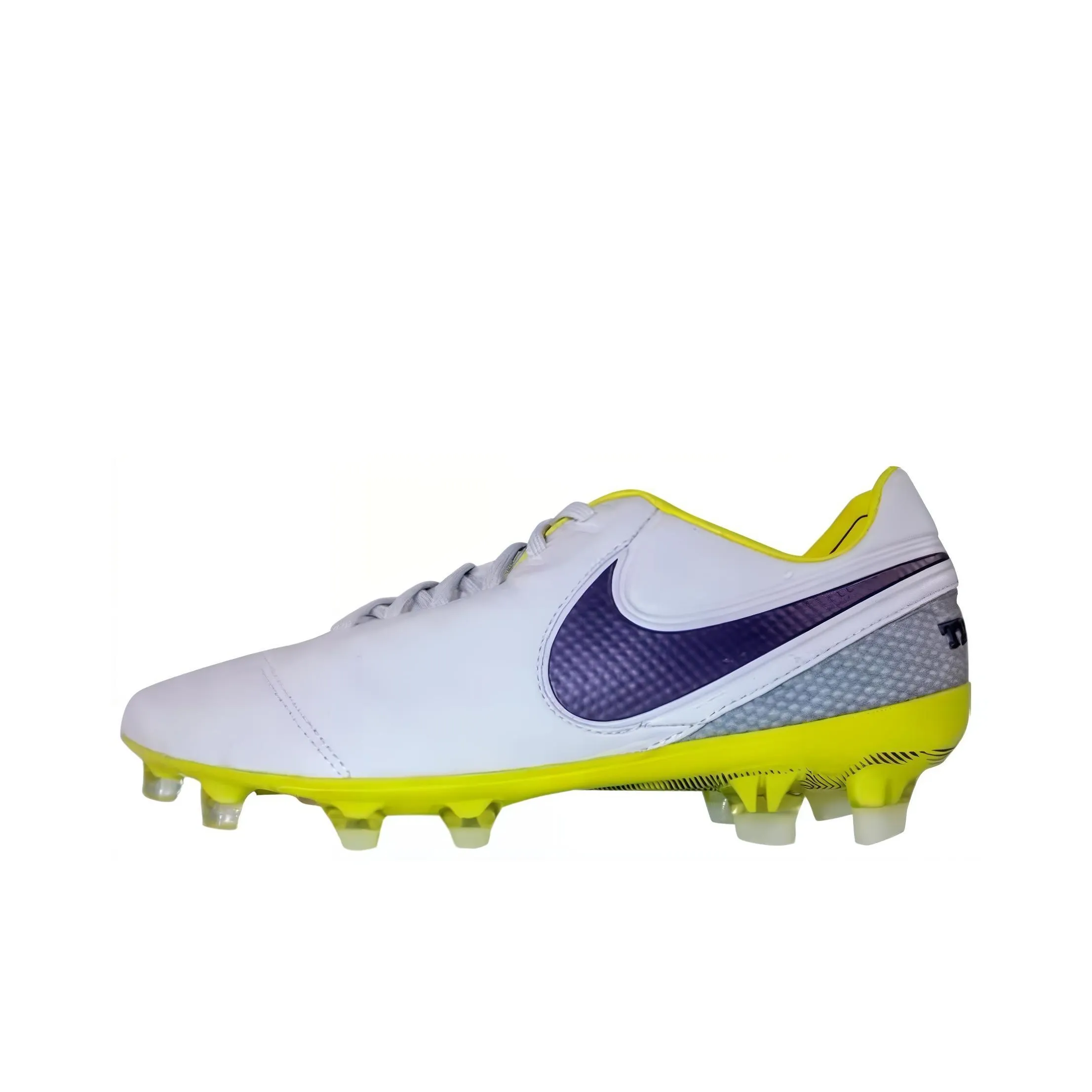 Nike Tiempo Legend 6 FG Твердый Грунт Амортизация Износостойкие Футбольные Бутсы Унисекс Белый