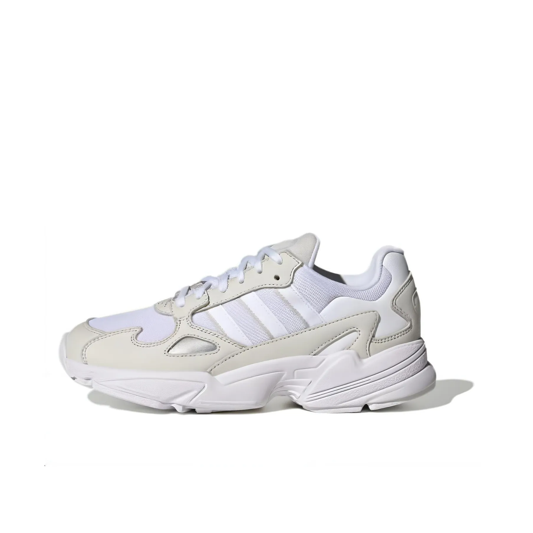 Adidas Originals Falcon Slip-Resistant Low-Top Беговые кроссовки Женские Белые
