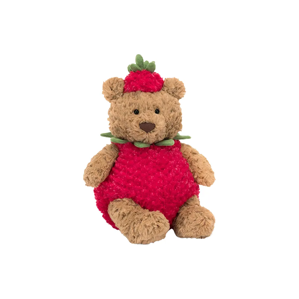 JELLYCAT Bartholomew Bear Strawberry Stuffed Animal