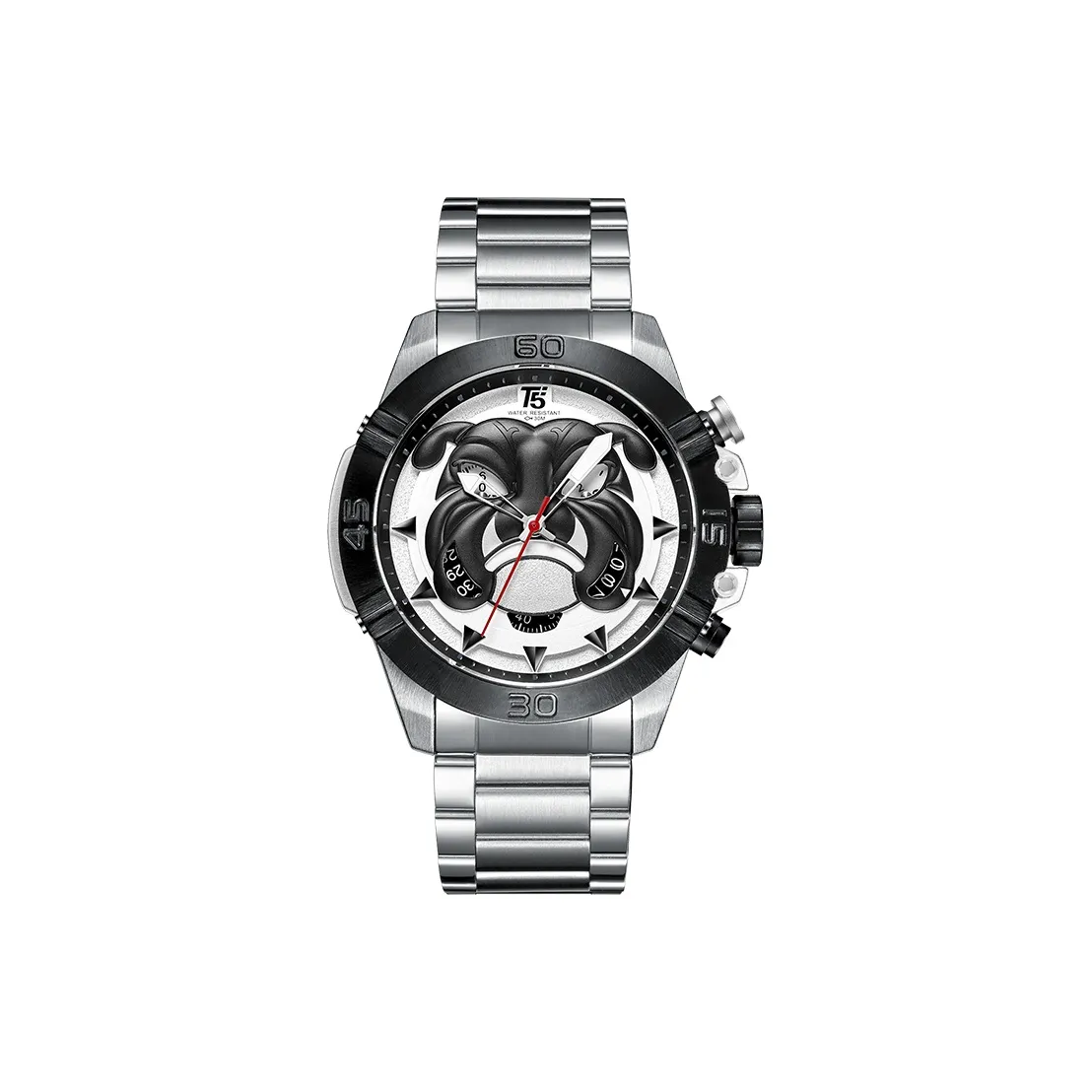 T5 WATER RESISTANT Кварцевый механизм Мужские часы 42 мм Многоцветный