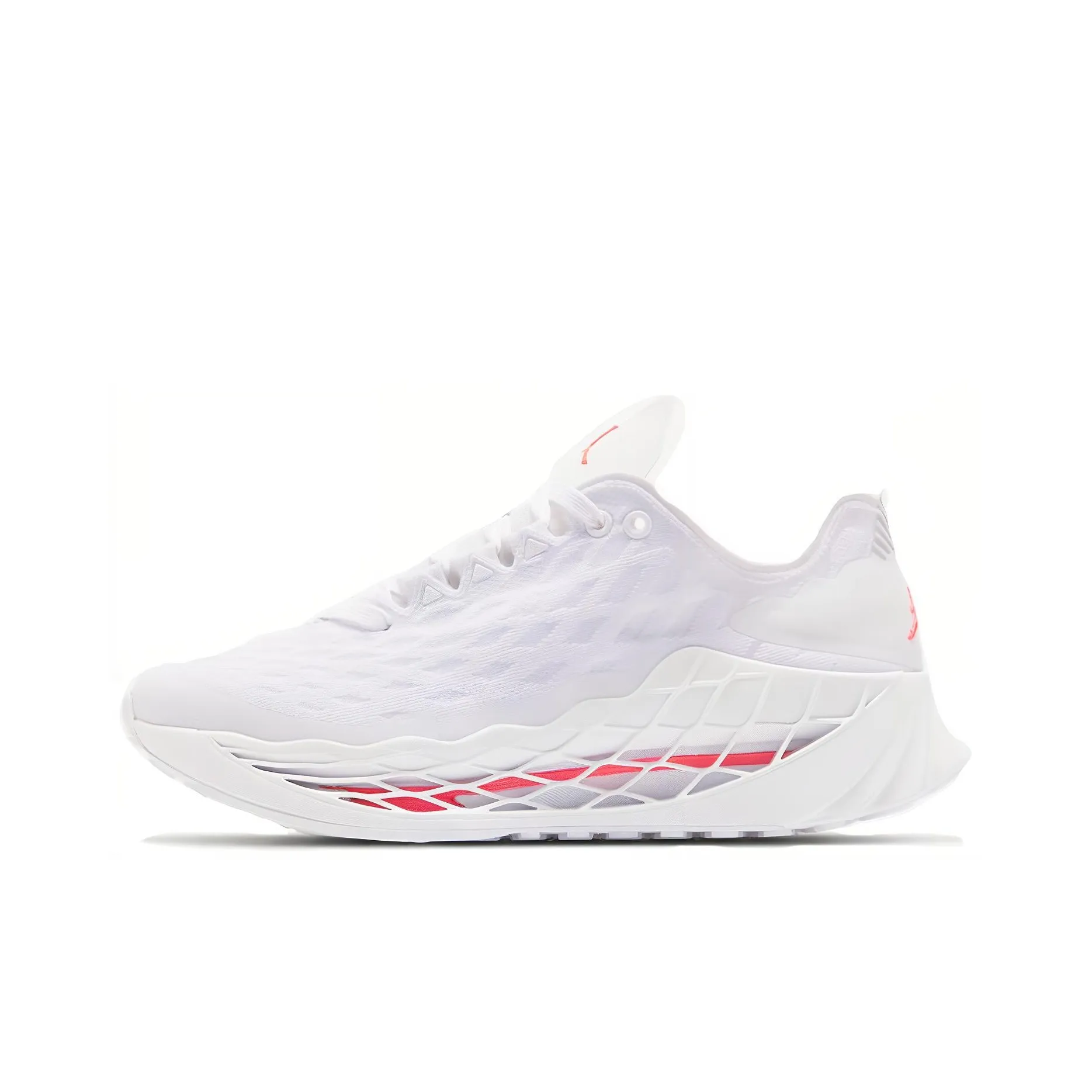 Jordan Trunner Shock Absorbers Slip-Resistant Low-Top Marathon Running Shoes Unisex White Red Джордан Trunner Shock Absorbers Низкий топ для бега Marathon Унисекс Белый Красный