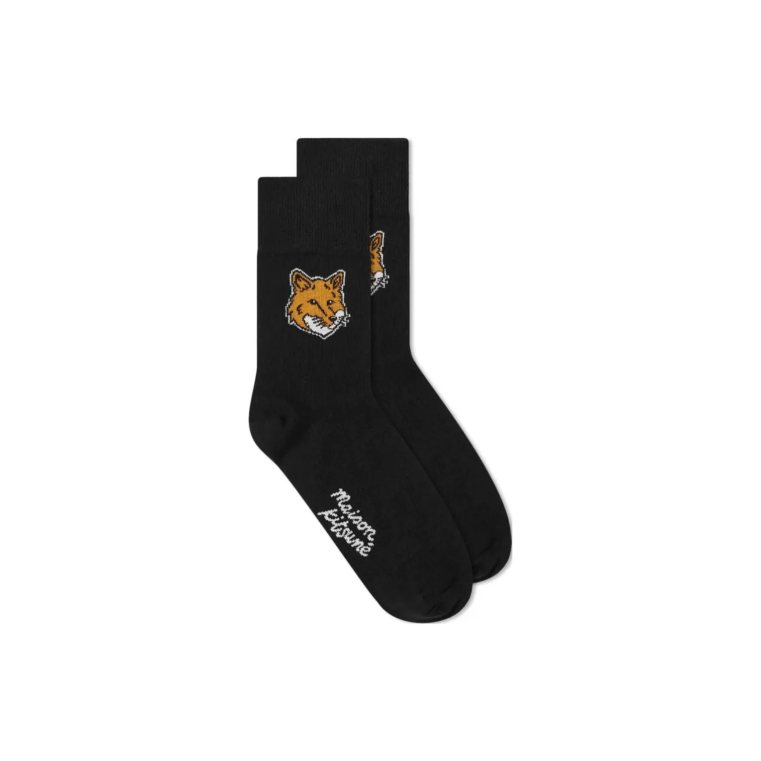 Maison Kitsuné Fox Head Intarsia Knit Socks