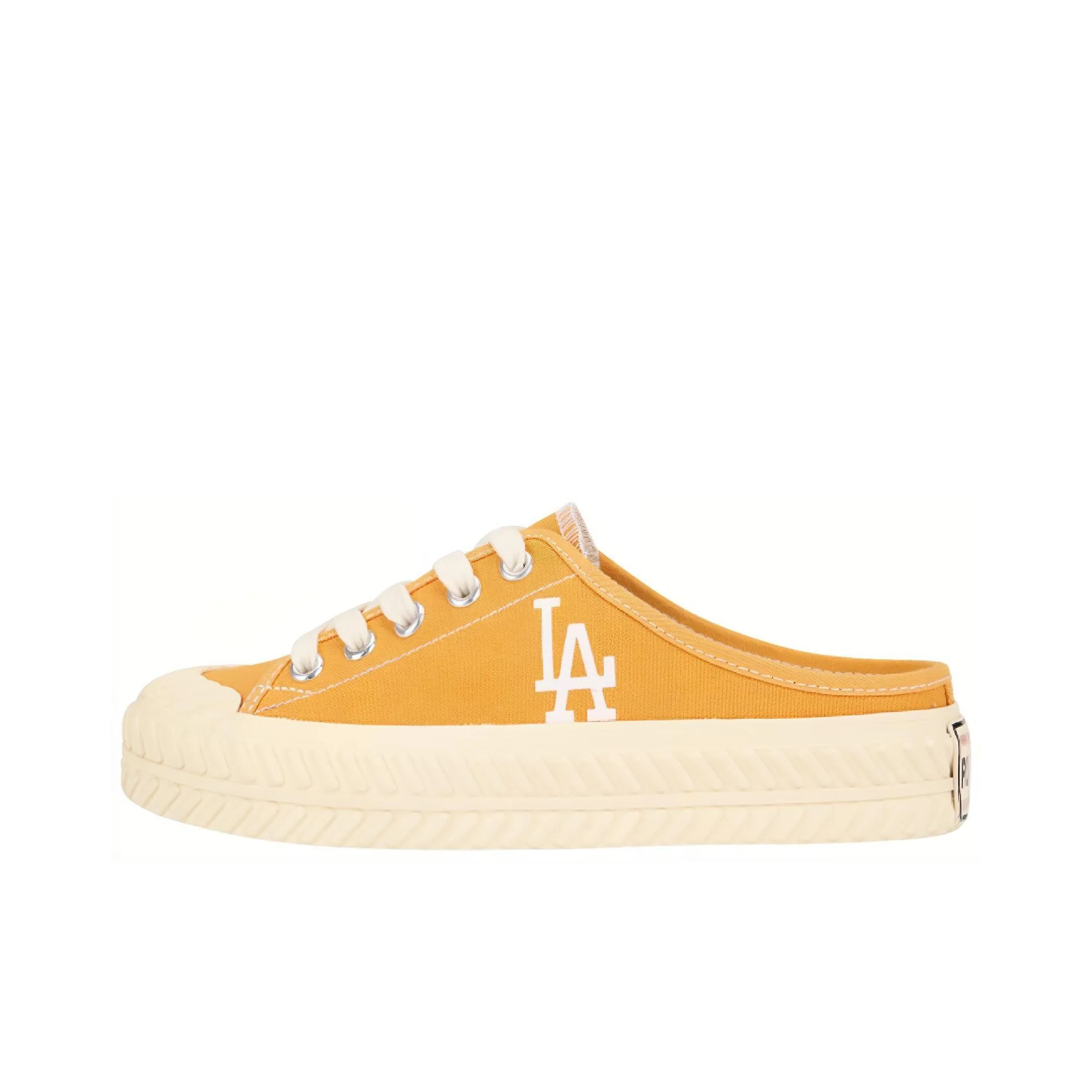 MLB Play Ball Los Angeles Dodgers Slip Resistant Low Top Canvas Shoes Unisex Orange Yellow