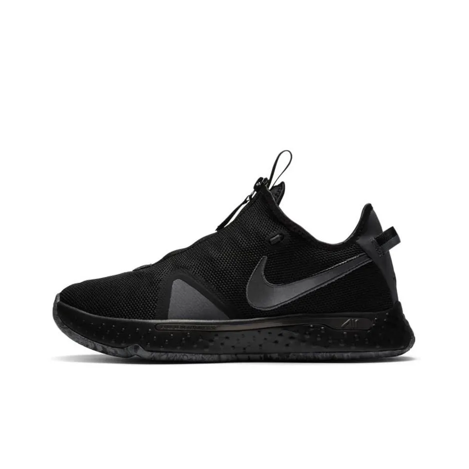 Nike PG 4 Амортизаторы Slip-resistant Abrasion-resistant Низкий топ Баскетбольные кроссовки Унисекс Черный Международная версия