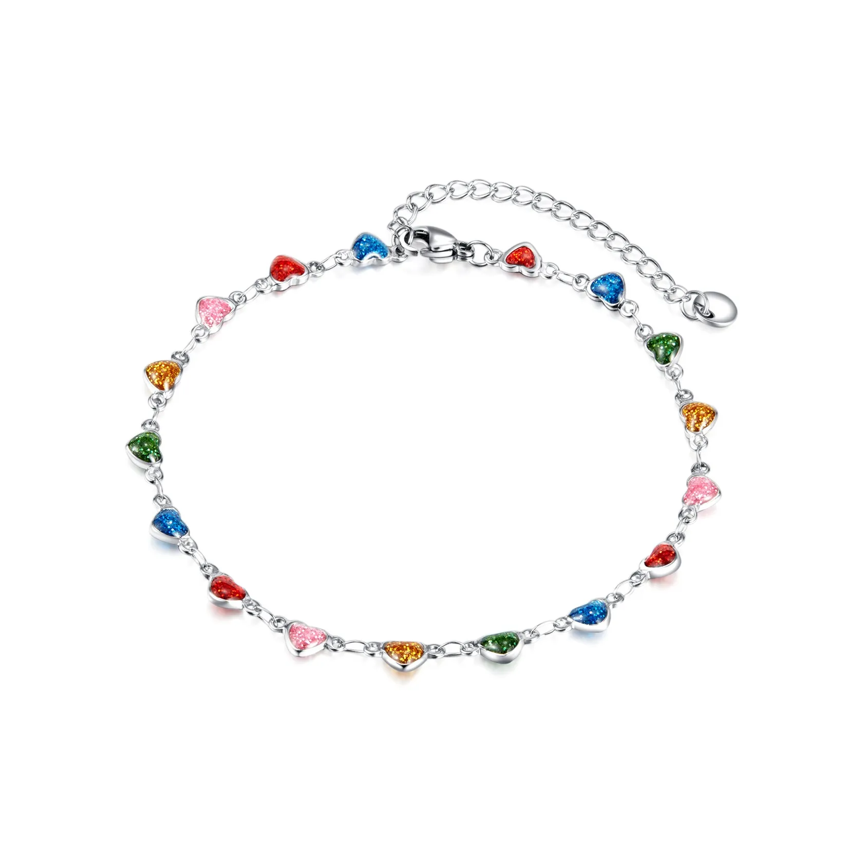 NOMK Титановые стальные браслеты на щиколотку для женщин