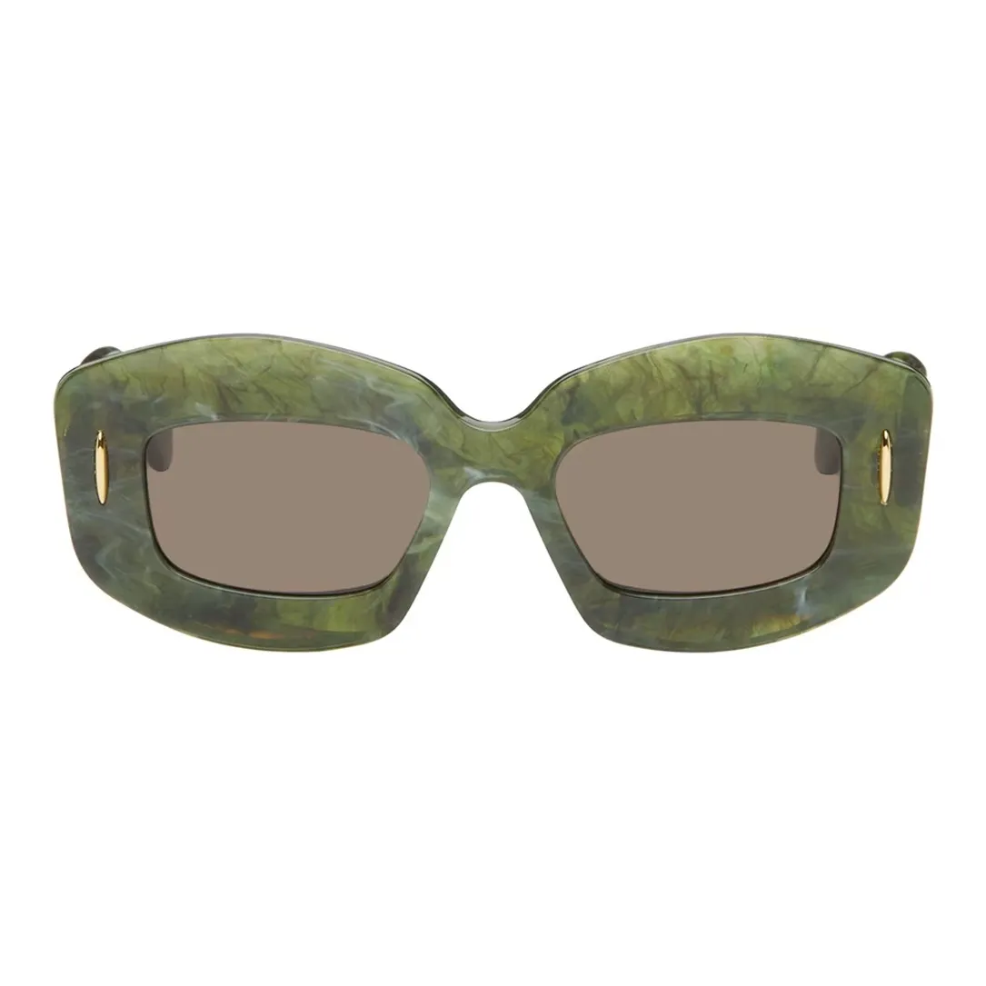 LOEWE Ацетат Нерегулярная форма Солнцезащитные очки Унисекс Зеленый