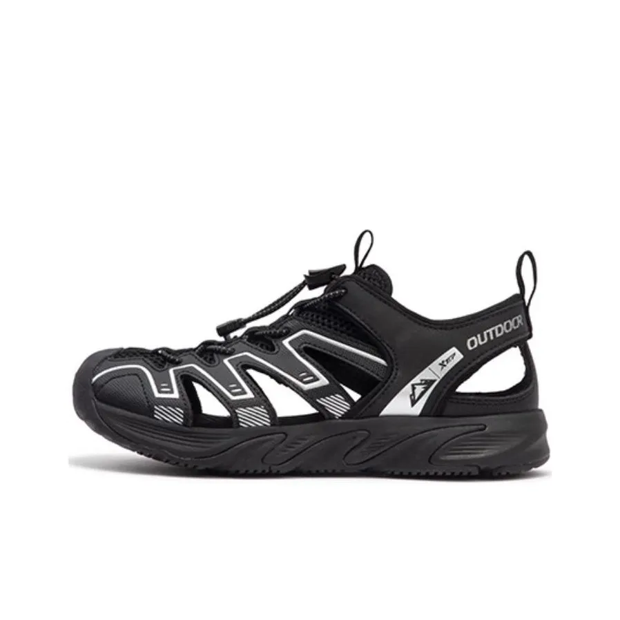 XTEP Амортизация Износостойкие детские сандалии черного и белого цвета