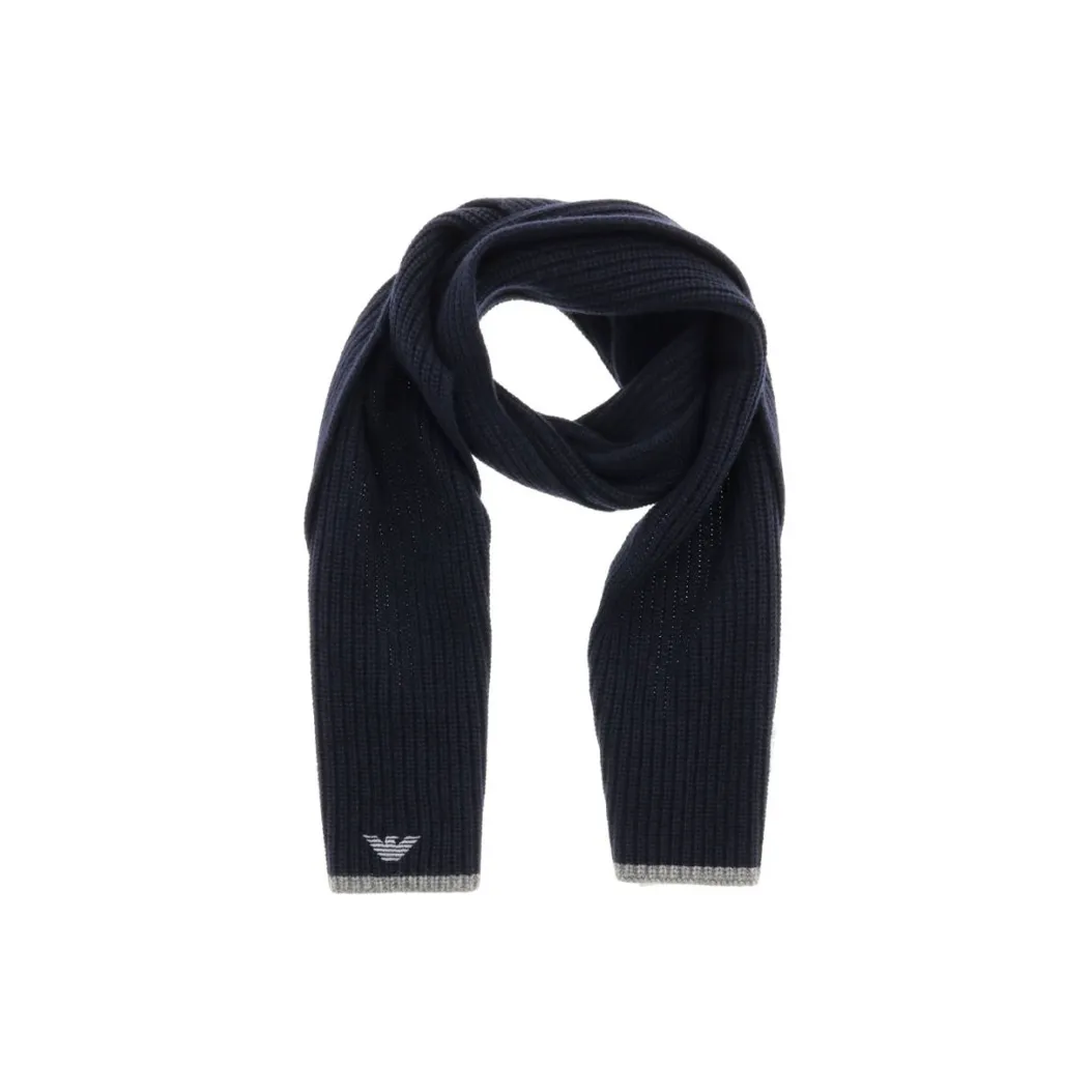 EMPORIO ARMANI Hat And Scarf Set With Embroidered Eagle