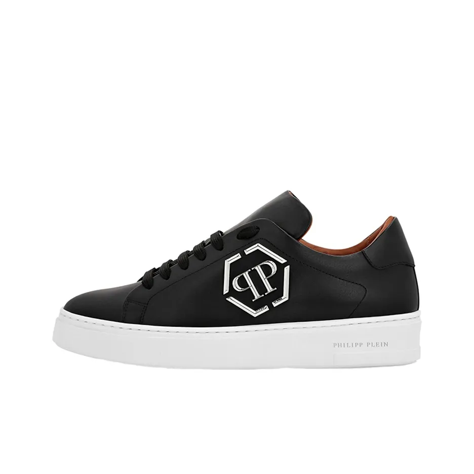 PHILIPP PLEIN Hexagon Low Top Skateboard Shoes Men's Black
