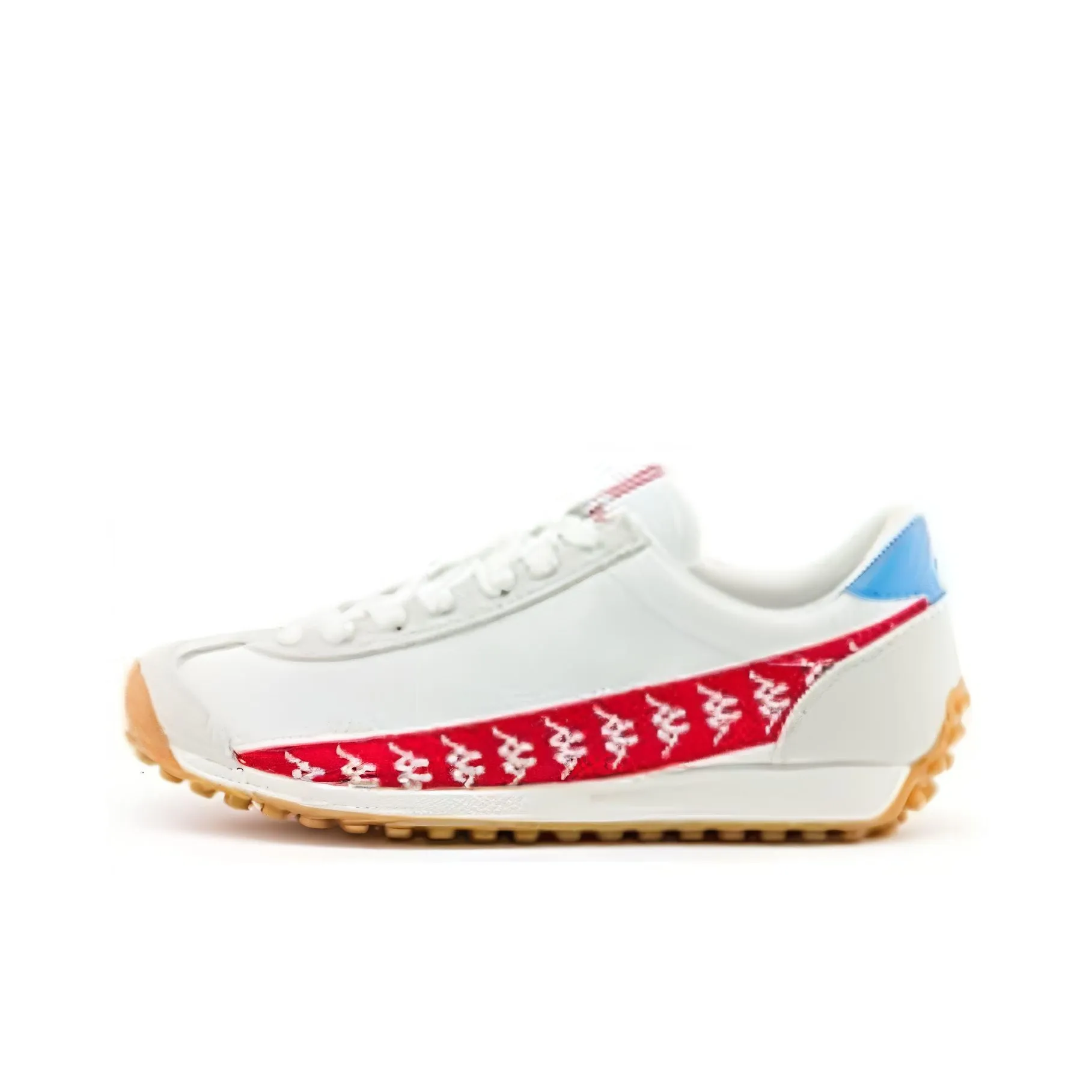 KAPPA Шорты Устойчивые к истиранию Низкий Топ Беговые кроссовки Унисекс Белый Красный