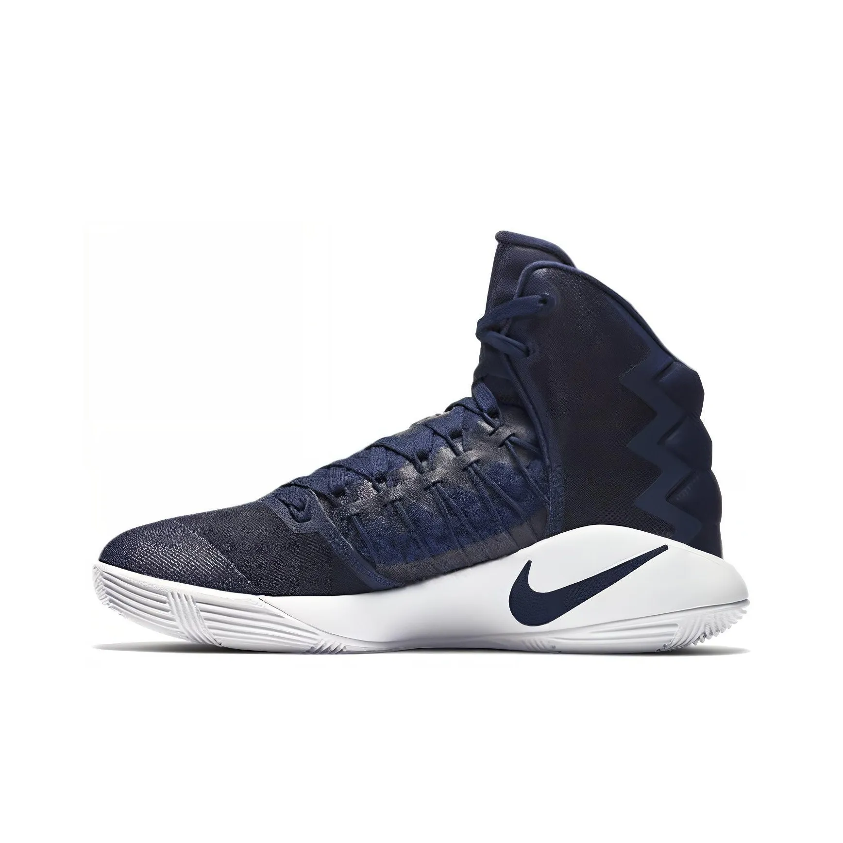 nike Hyperdunk 2016 Амортизация Противоскользящее покрытие Легкий Отскок MID Топ Баскетбольные кроссовки Мужской Морской синий