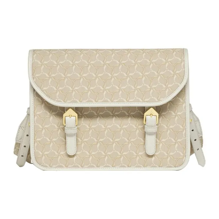 LI NING 1990 Ткань с кожаными вставками курьерская сумка сумка через плечо унисекс миндально-хаки