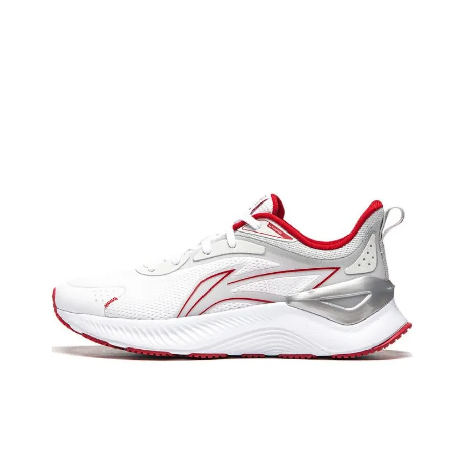 LiNing YueYing 3.0 Shock Absorbers With Slip Resistant Features Low Top Running Shoes Women's White Red